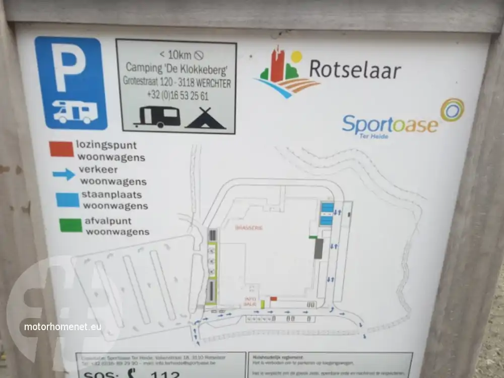 Rotselaar camperplaats Sportoase Ter Heide Vlaams Brabant Belgie