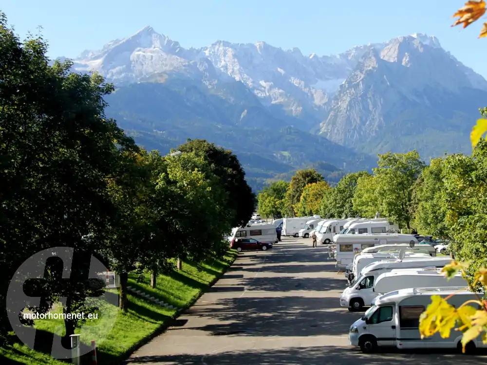 Garmisch Partenkirchen camperplaats camp am wank Bayern Duitsland