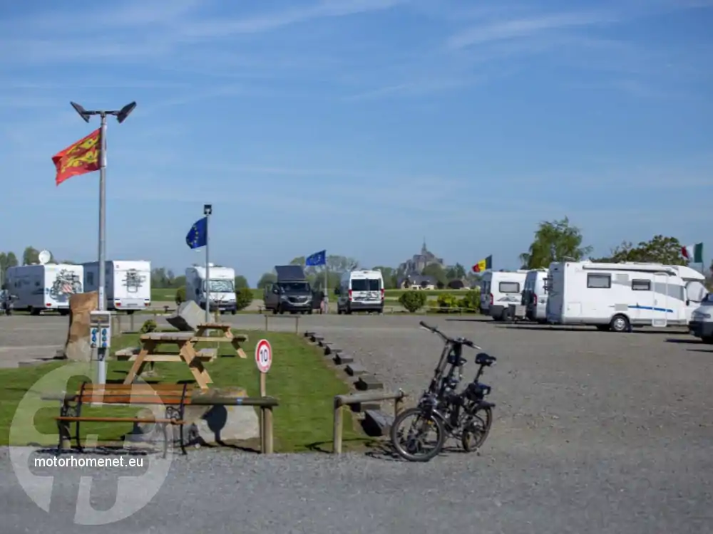 aire camping car Frankrijk Normandie Pontorson